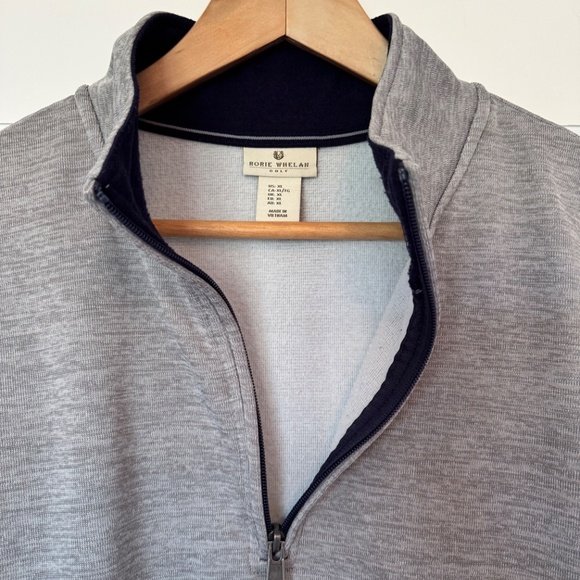 Rorie Whelan Golf Pullover Men's Sz XL Active 1/4 Zip Light Sweatshirt, Gray - Picture 2 of 4